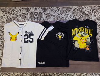 BOYS SIZE 10/12 LARGE Pikachu Pokemon shirts, jersey