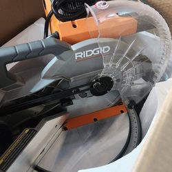 brand new rigid 10in dual bevel miter saw 