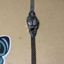 Vintage Silver Bracelet watch with Intricate Design