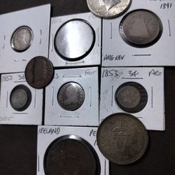 Antique Silver Copper Coins