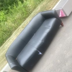 Black Leather Couch 