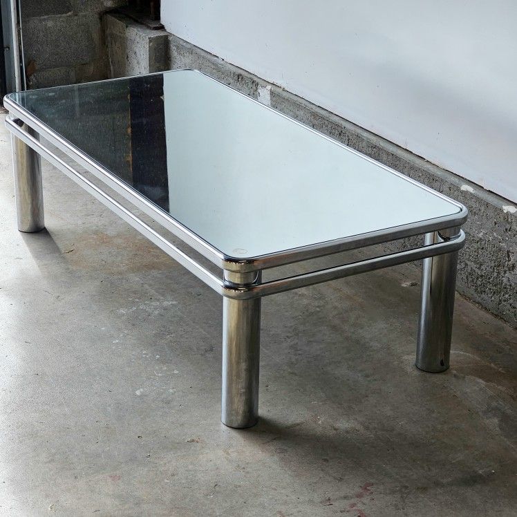Vintage Mcm Chrome Coffee Table