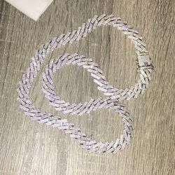 Heavy Lab Grown Diamonds In Cuban Chain