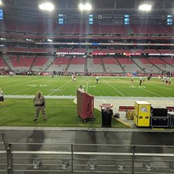 2 Arizona Cardinals Visitor Side Lower Level 30-35 yard Row 4 Row 8 or Row 10 Tickets   