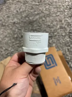 1 1/2” Schedule 40 PVC Male Adapter - $2