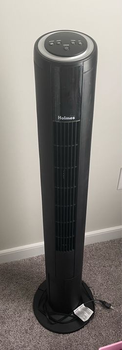 Holmes 42" Digital Oscillating 5 Speed Tower Fan with Clear Read Display and Remote Control Black