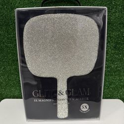 Glitz and Glam Crystal Mirror 5x Magnification NWT