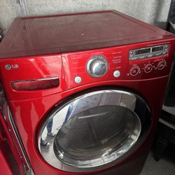 Red LG Washer & Drier 