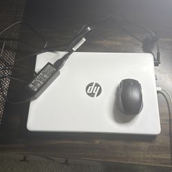 HP 14” laptop 4GB mem - 64ggb MMC with wireless mouse