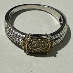 Vintage Art Deco 925 Sterling Silver Ring Size 8 Stone Untested 