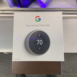 Google Nest Learning Thermostat Stainless Steel 