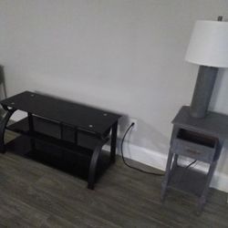 Tv Stand/ Lamp And Small Table 