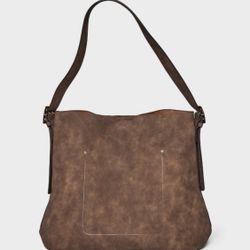 Slouchy Bucket Shoulder Bucket Bag - Universal Thread Brown