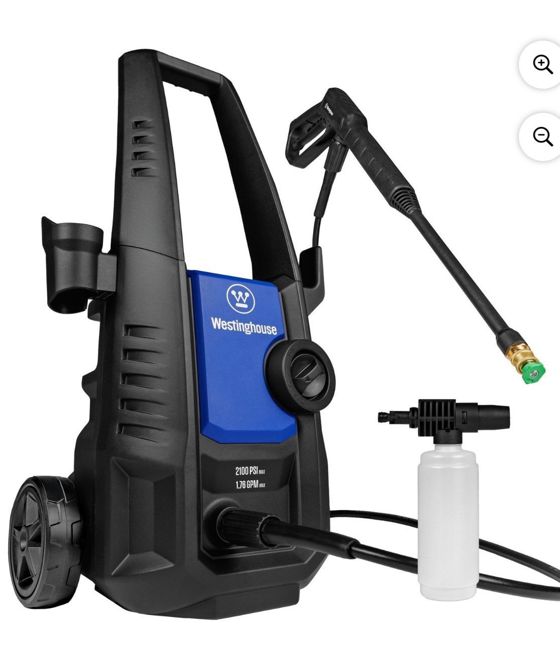2100 PSI Westinghouse 1.76 GPM Electric Pressure Washer + Foam Cannon