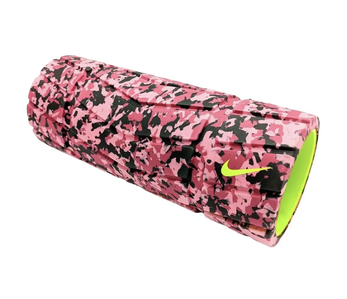 NIKE Textured Tire Tread Recovery FOAM ROLLER Pink Camo Print
