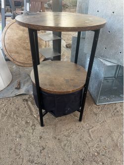Round side table