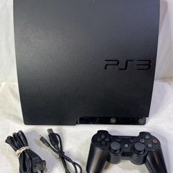 Sony PlayStation 3 PS3 Slim Console CECH-2501A  w/ Controller & Cords