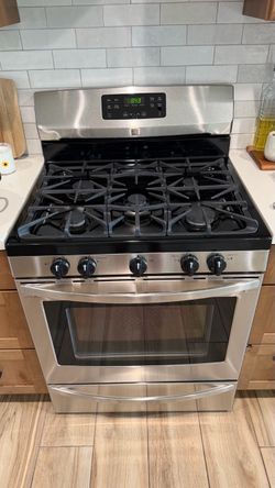 Kenmore Elite Stainless Steel 5-Burner Gas Range/Oven – $250