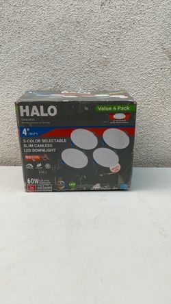 Halo 4" Slim Canless LED Downlight 4-Pack
