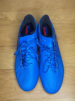 adidas Messi 16.3 FG Soccer Cleats Men 11.5 Blue Silver World Cup Football New