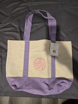 Trader Joe's Large Pastel Canvas Tote Bag