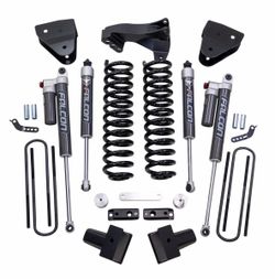 🔥 4" COIL SPRING SUSPENSION SYSTEM WITH FALCON 2.1 SHOCKS - FORD SUPER DUTY DIESEL 4WD 2017-2022 F-350 AND F-250 🔥