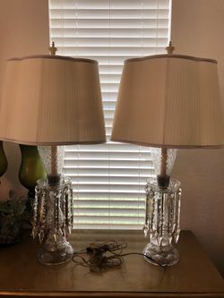 Antique Crystal Lamps