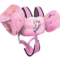 Chriffer Kids Swim Vest Life Jacket for 30-55 Pounds Boys and Girls, Toddler Floaties with Shoulder Harness Arm Wings for 2,3,4,5,6,7 Years Old 