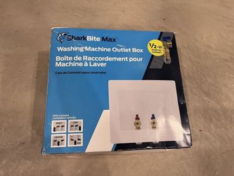 SharkBite Max Washing Machine Outlet Box 1/2 Inch Push To Connect Valves 24763 Laundry Box New
