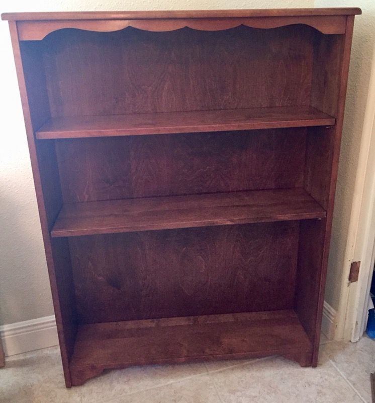 Vintage Mid Century Solid Wood Maple Bookshelf by Hartshorn