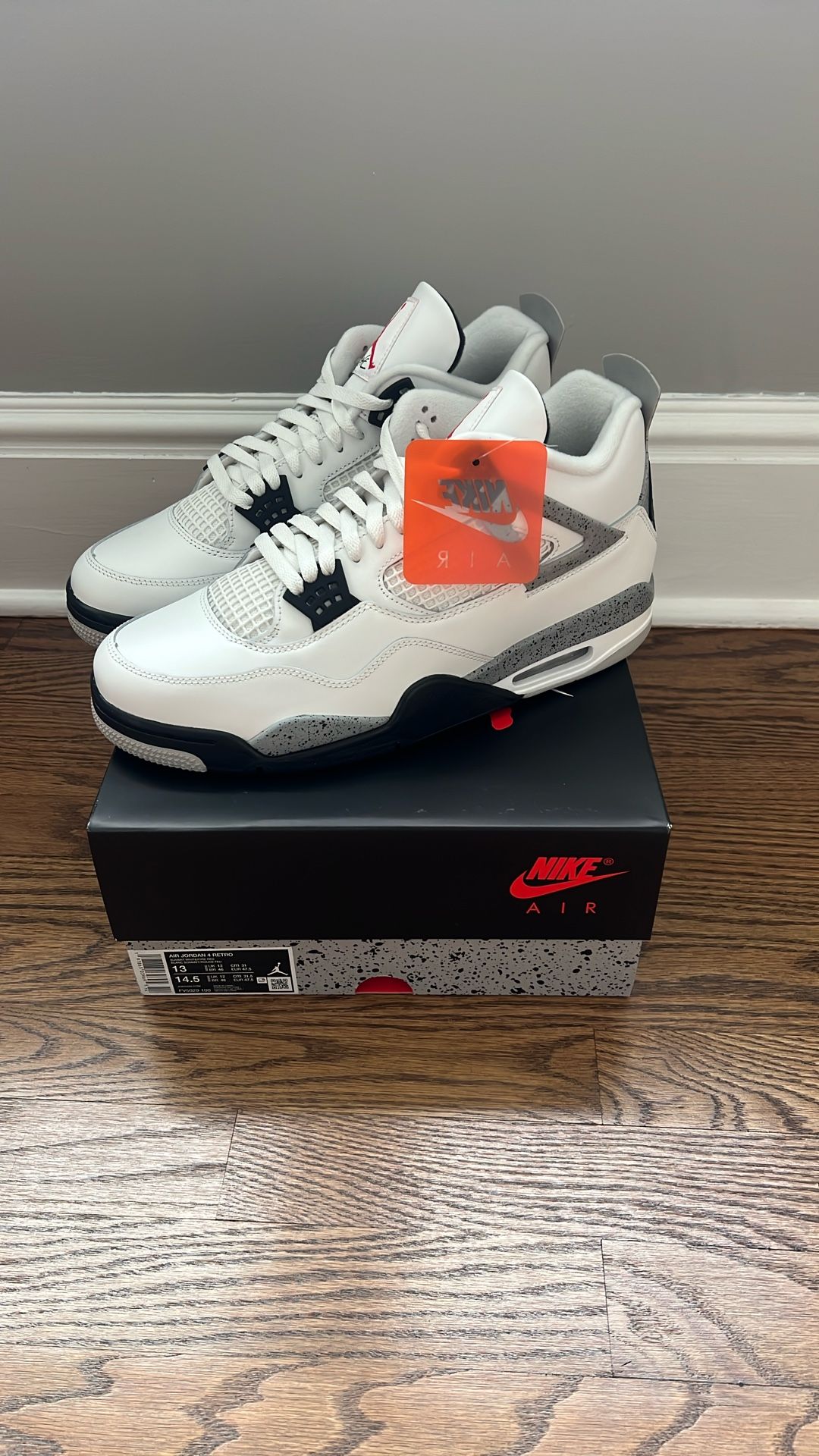 Brand New Retro Jordan 4 White Cement 2025