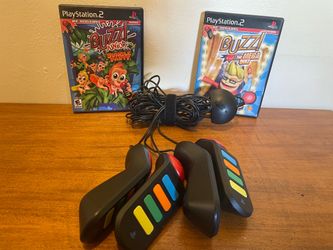 BUZZ! Controllers + PS2 BUZZ! Games