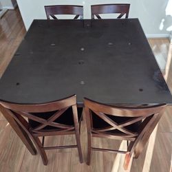 Dining Table With Custom Glass Top