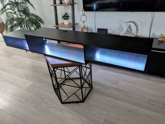 Black wall TV Shelf