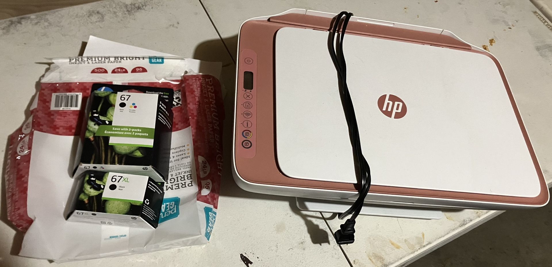 Printer W/ Ink & Paper