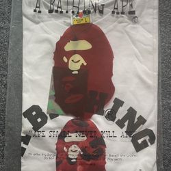 *BRAND NEW* Bape “White” T-shirt-Ready To Ship🚚💨 (Size L)