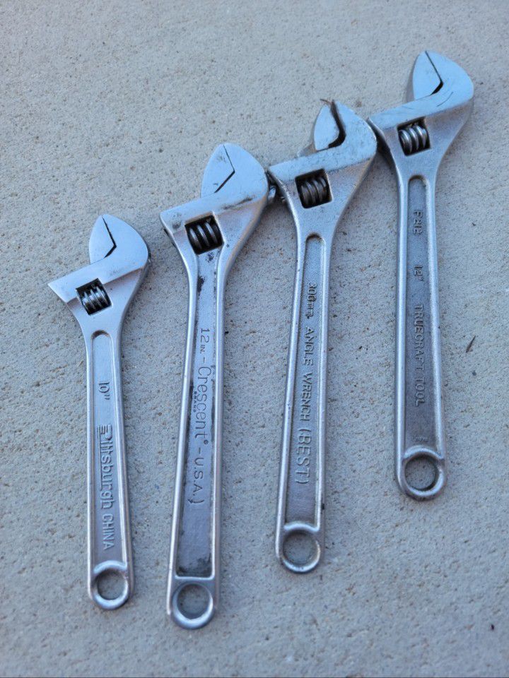 Lot Of Cresent Adjustable Wrenches