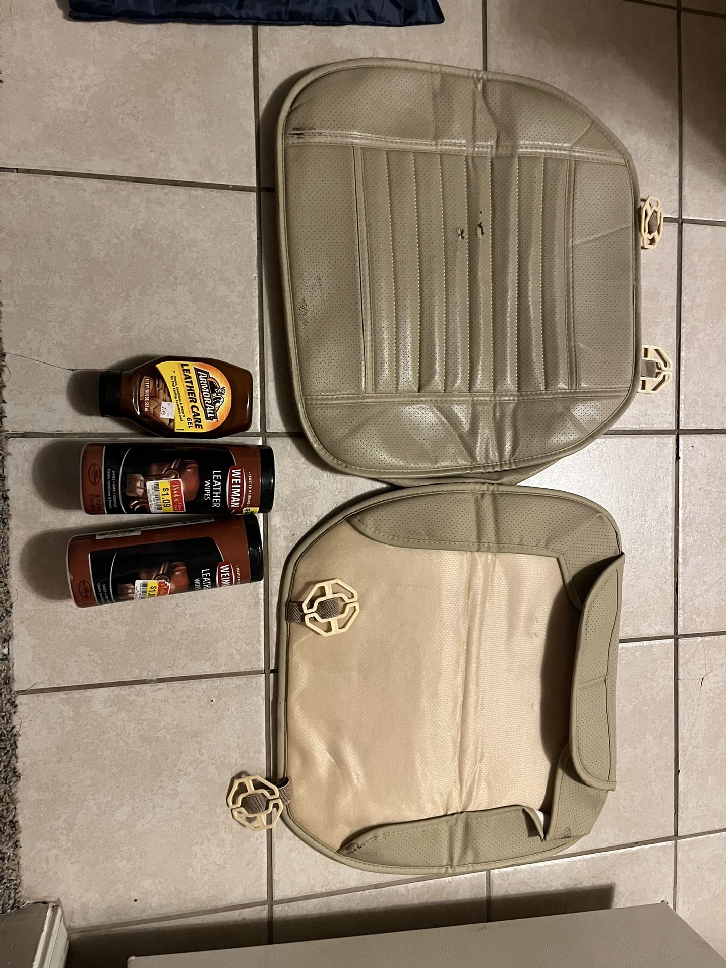 Faux Leather Seat Cover, Leather Cleaner