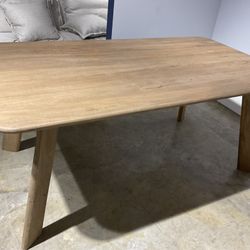 71055-AB - Welborn 72" Light Brown Wood Rectangular Dining Table