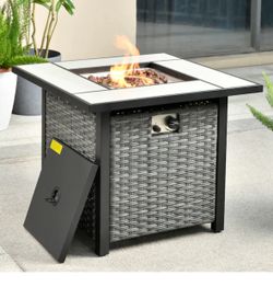 Square Table Top liquid propane Fire Pit