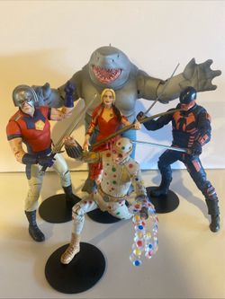 McFarlane DC Multiverse Suicide Squad BAF King Shark Harley Quinn Peacemaker
