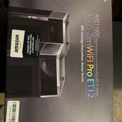 (1) ASUS ZenWiFi Pro ET12 WiFi 6E mesh router node