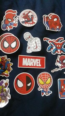 17 SPIDERMAN STICKERS