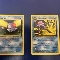 Pokemon cards , Tentacool And Tentacruel 1st Edition 