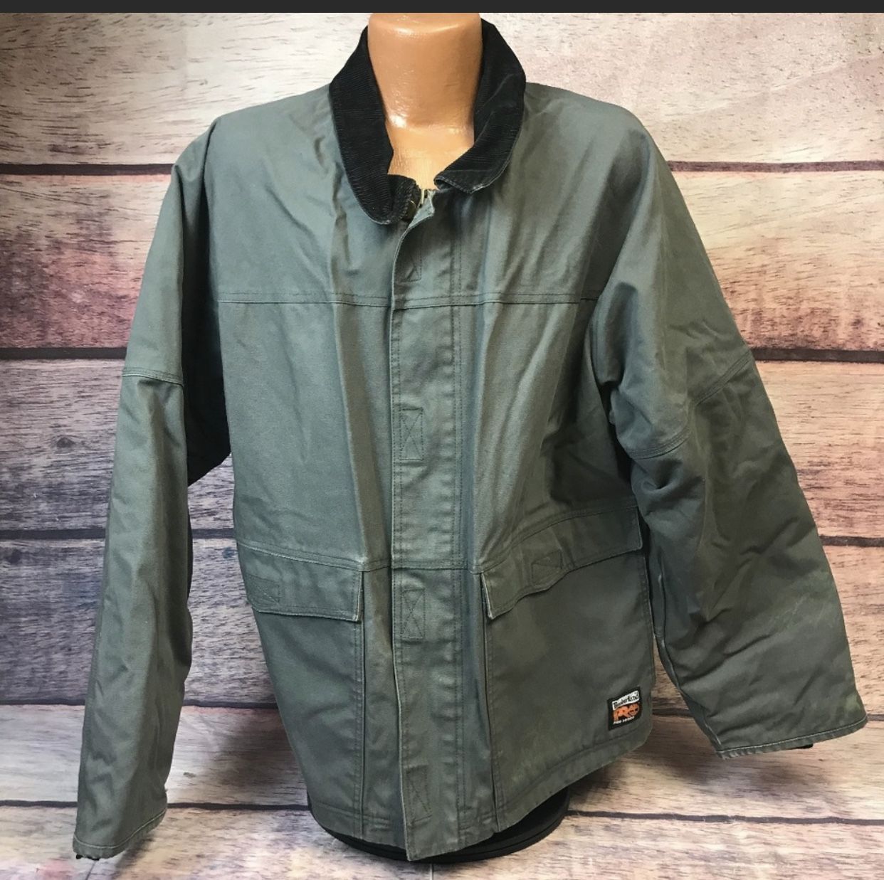 timberland pro series coat mens xl gray vintage
