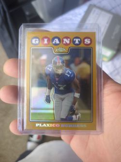 PLAXICO BURRESS 2008 TOPPS CHROME GOLD REFRACTOR 28/199