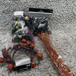 Halloween Fall Craft Supplies Picks Fillers Round Glitter Multicolors Sticks