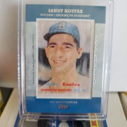 Dodgers Sandy Koufax Patch Card