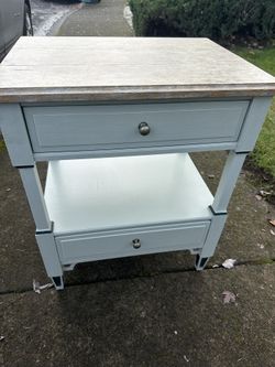Green 2 drawer Stanley table