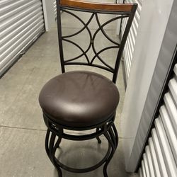 Swivel Kitchen Island Chair - Metal and Wood